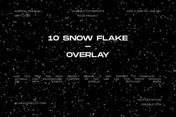 10 Snow Flake Overlay Backgrounds: Add Winter Magic Instantly