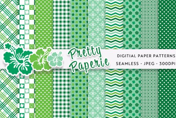 10 St Patricks Digital Paper Backgrounds: A Design Asset for March