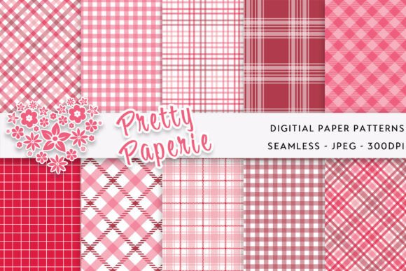 10 Valentines Digital Paper Backgrounds for Your Projects