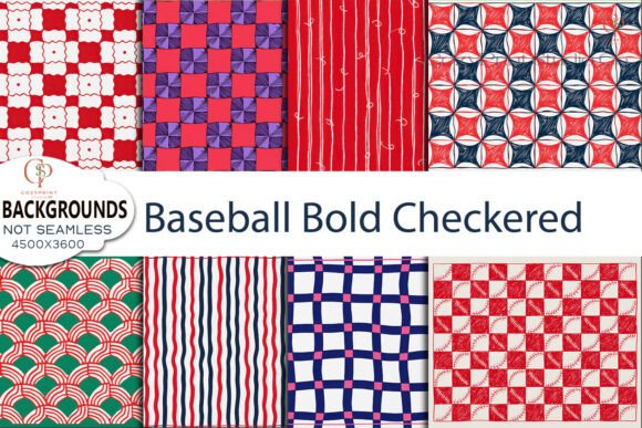 Baseball Bold Checkered Backgrounds: Dynamic Digital Paper for Your Projects