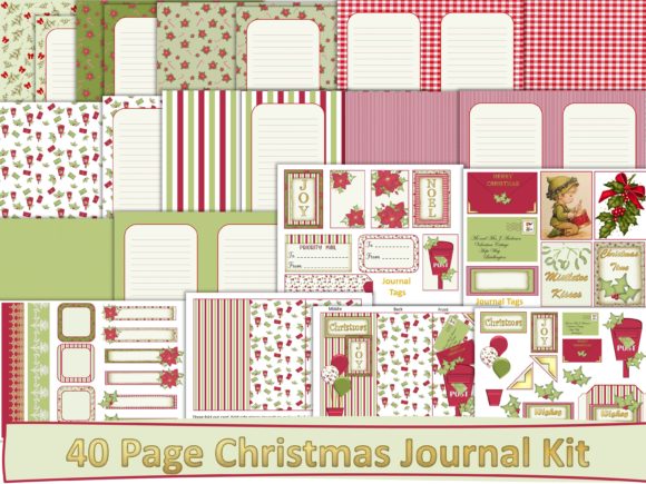 Christmas Backgrounds and Ephemera: A Junk Journaling Essential