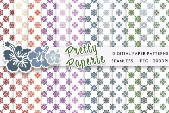 Elevate Your Projects with 12 Damask Digital Paper Backgrounds