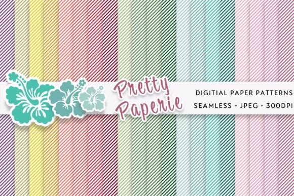 Elevate Your Projects with Striped Digital Paper Backgrounds