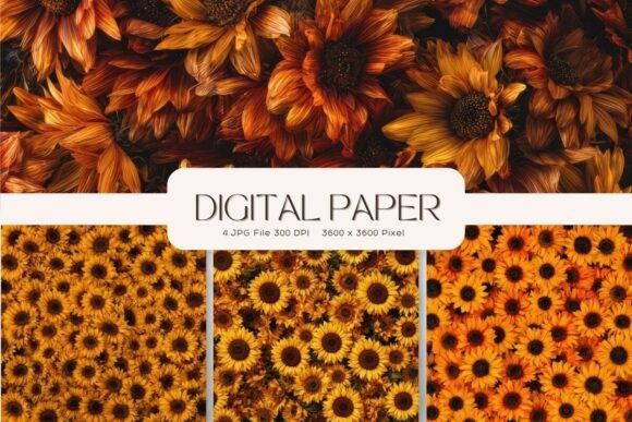 Flower Backgrounds Wall Art Wallpaper_22: Digital Florals for Modern Makers