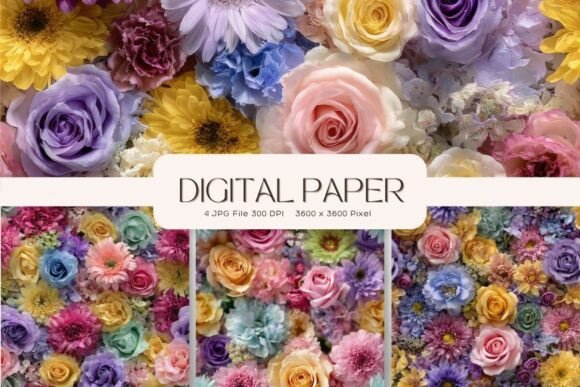 Flower Backgrounds Wall Art Wallpaper_55: A Digital Asset for Modern Creators