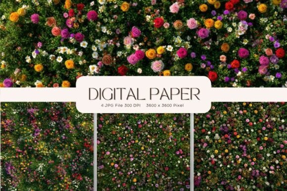 Flower Backgrounds Wall Art Wallpaper_60 Digital File