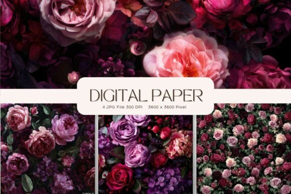 Flower Backgrounds Wall Art Wallpaper_84: A Digital Design Asset