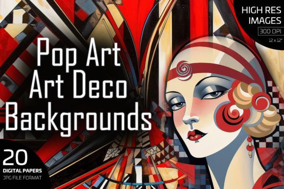 Pop Art Backgrounds Art Deco Style: A Bold Digital Collection