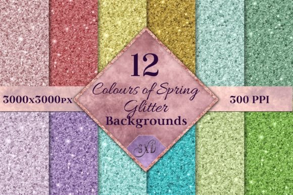 Spring into Design: Using Colours of Spring Glitter Backgrounds