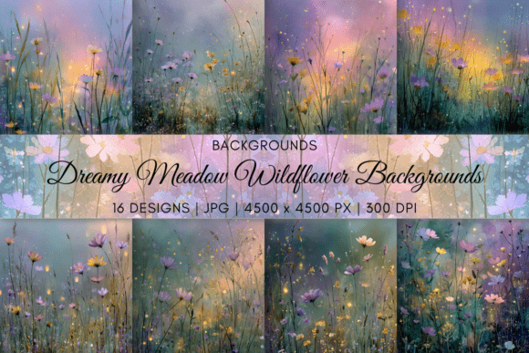 Step Into Serenity: Dreamy Meadow Wildflower Backgrounds