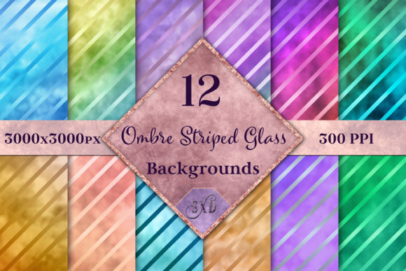 Striking Ombre Striped Glass Backgrounds for Modern Designs