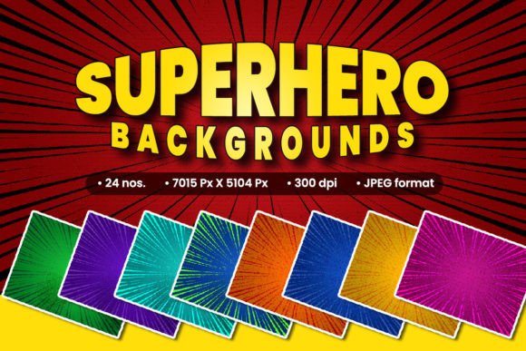 Superhero Backgrounds - Comic Zoom: Dynamic Action for Your Projects