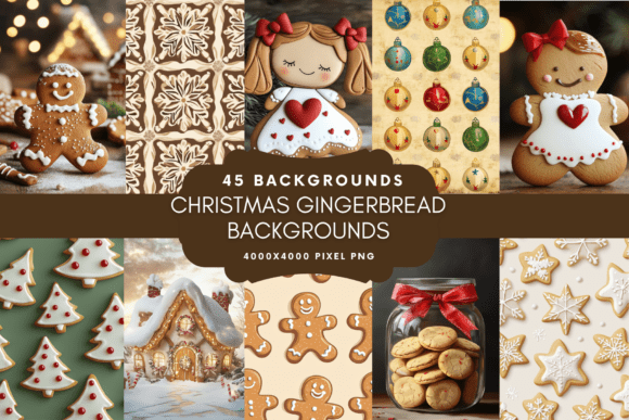 Sweeten Your Holiday Projects with Christmas Gingerbread Backgrounds
