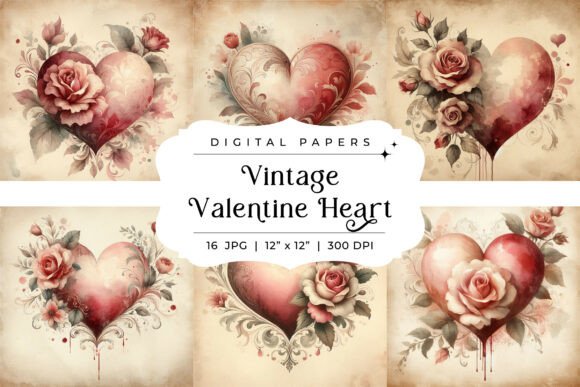 Timeless Romance: Using Vintage Valentine Heart Backgrounds