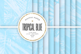 Tropical Digital Paper, Blue Backgrounds: Your Creative Foundation
