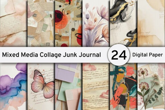Unleash Creativity with Mixed Media Collage Papers Backgrounds