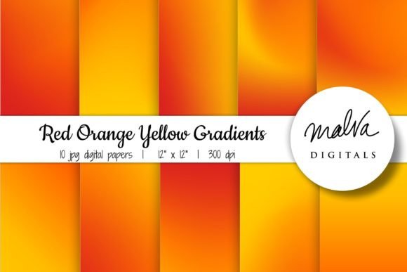 Warm Up Your Designs: Red Orange Yellow Gradient Backgrounds