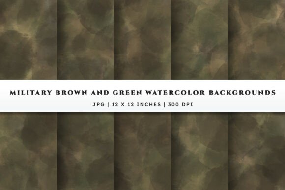 Watercolor Backgrounds - Military Green: Earthy Depth for Your Designs